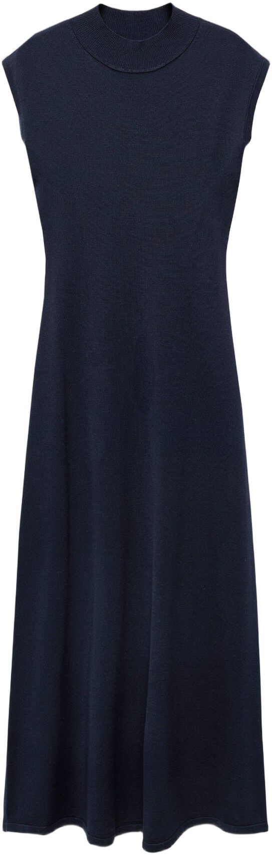 Perkins-neck knitted dress