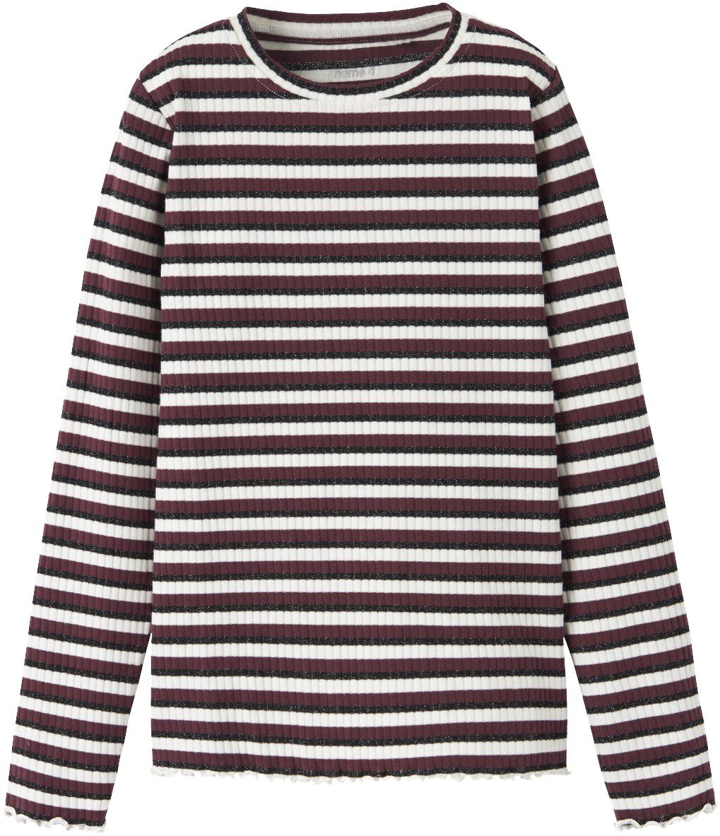 NKFVEMMA GLITTER LS SLIM TOP