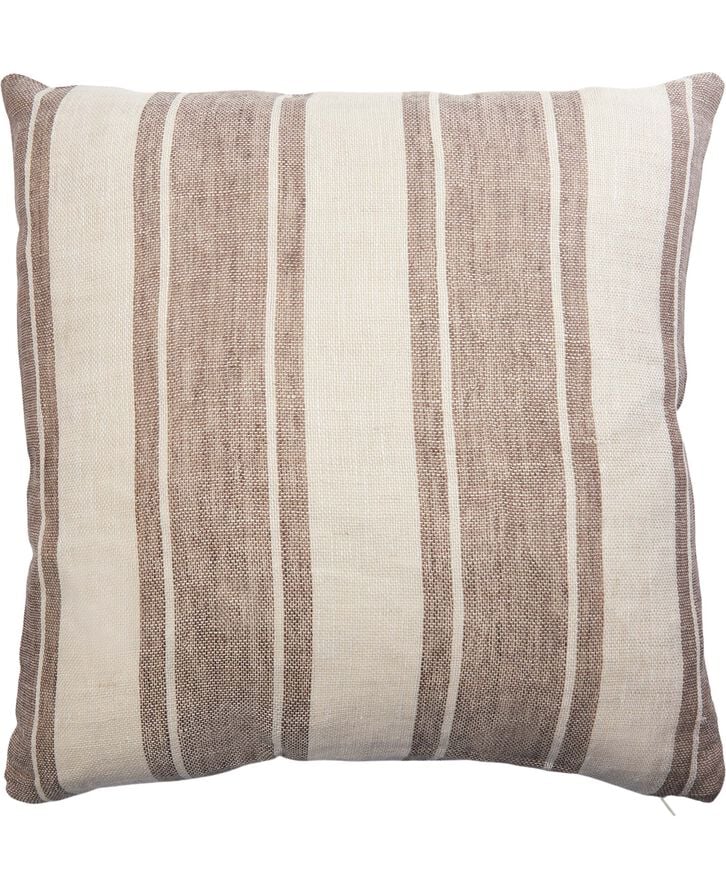 STRIPE/TAUPE, PYNTEPUDE 48x48 CM