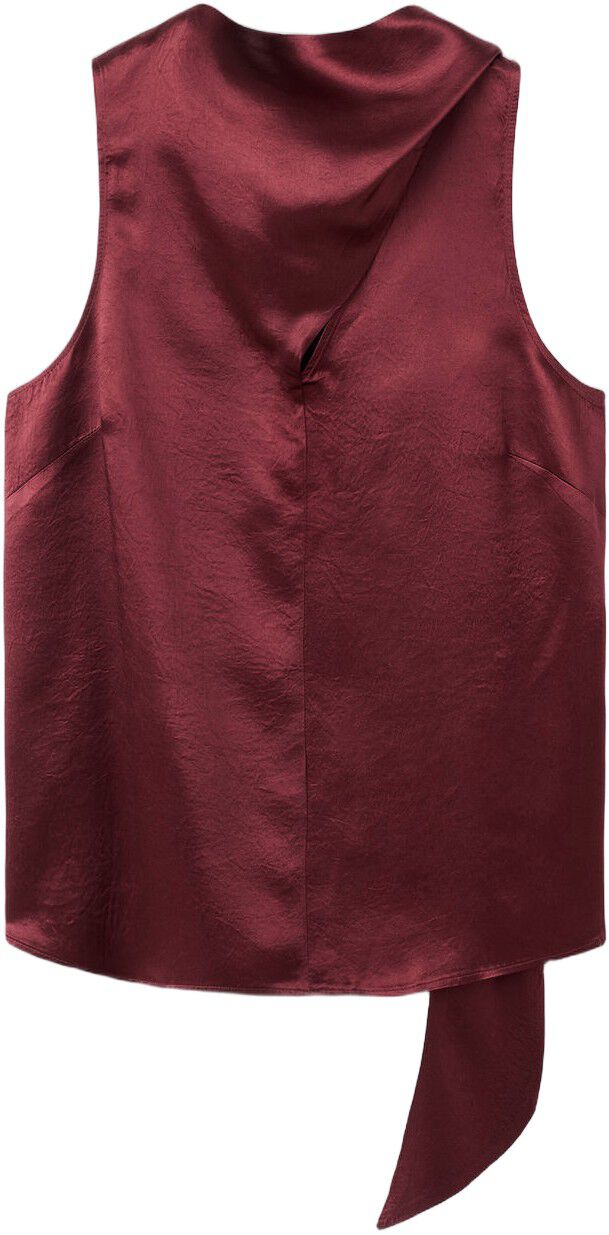 Satin blouse with foulard