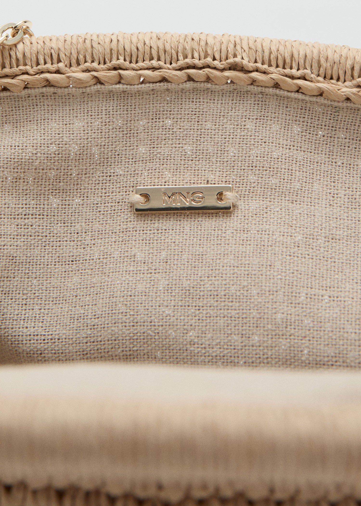 Natural fiber clutch bag
