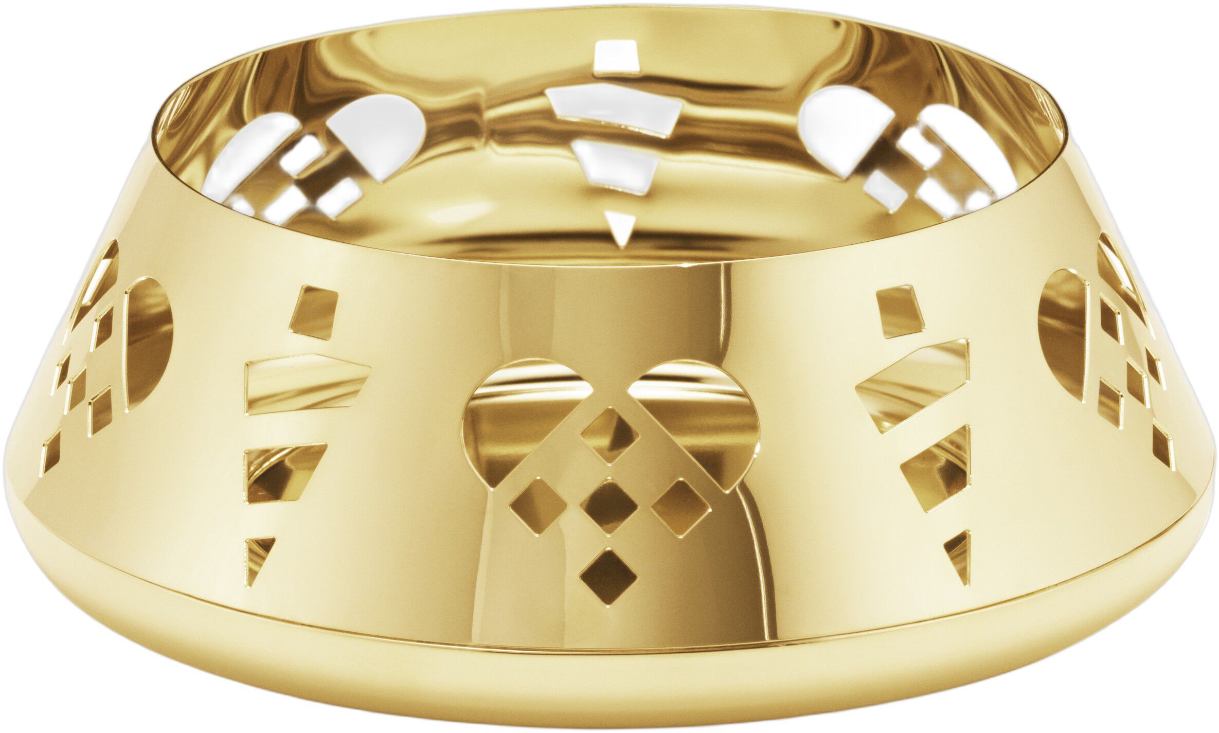 CC 2025 PILLAR CANDLEHOLDER 18KT GOLD PLATED STAINLESS STEEL