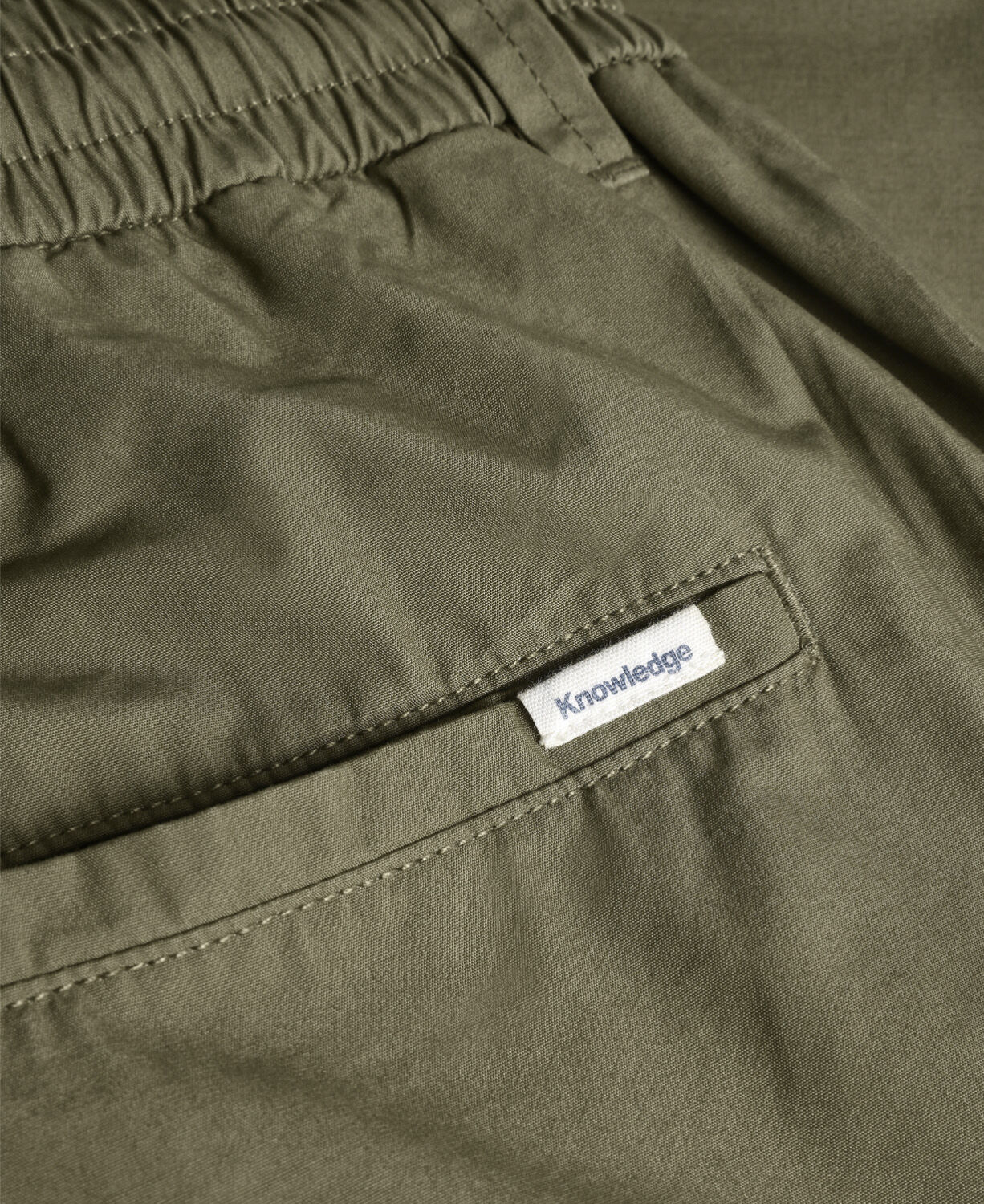 FIG loose poplin elastic waist string shorts - GOTS/Vegan