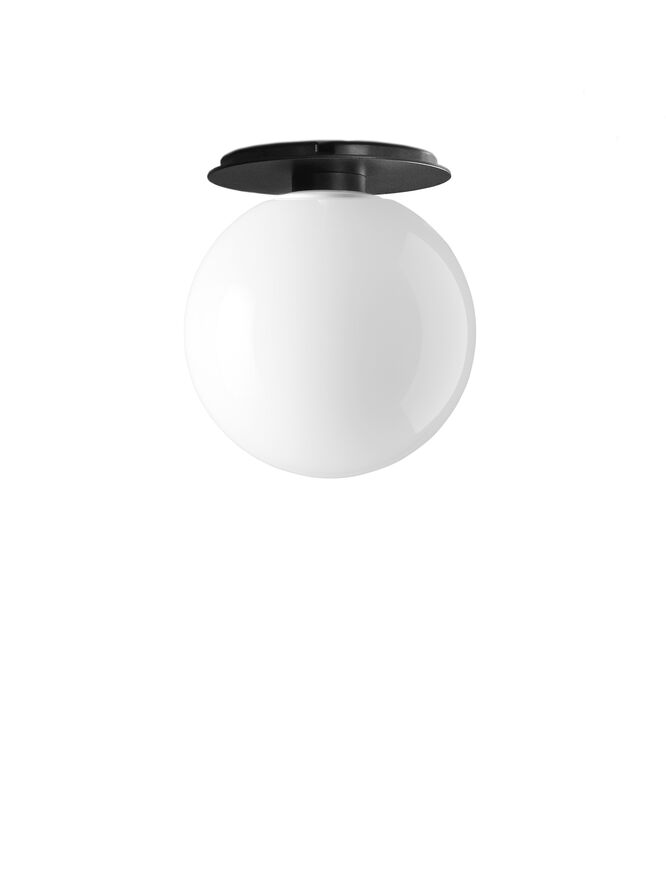 TR Bulb, Ceiling/Wall Lamp, Black w. Matt Opal Bulb