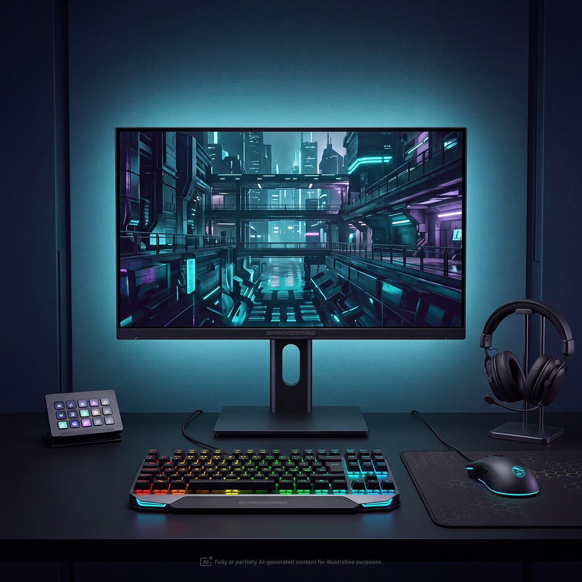 SharkGaming 24" 1080p 200Hz Sk&aelig;rm