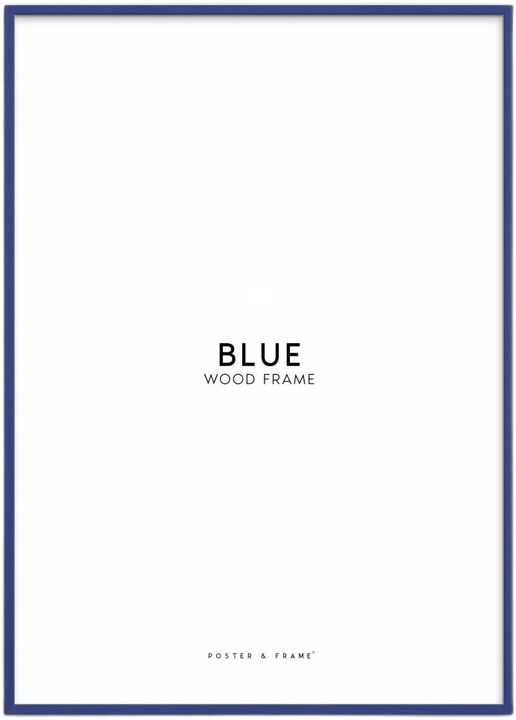 Poster&Frame - Blue wood 30x40cm