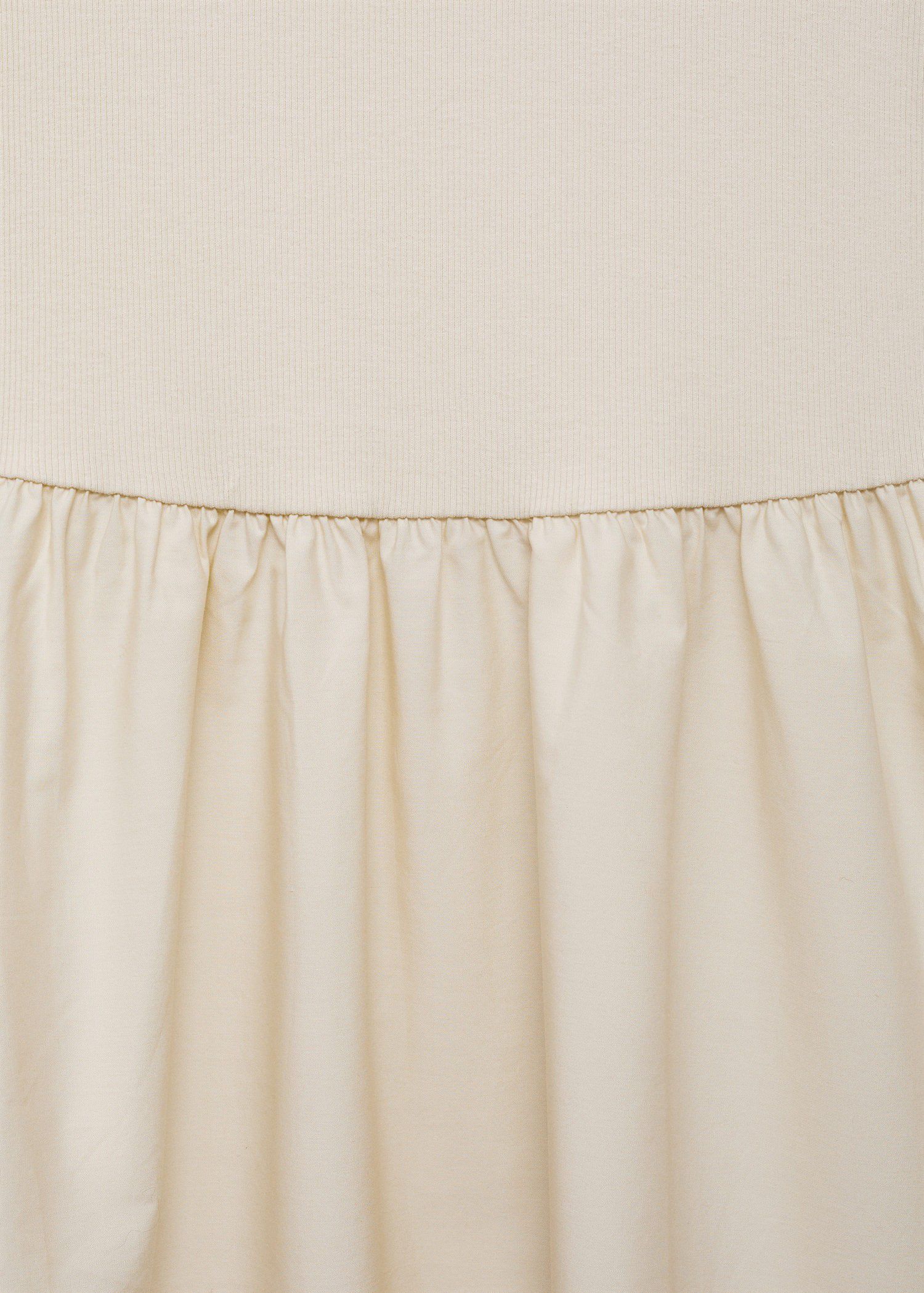 Flared dress in combined fabric