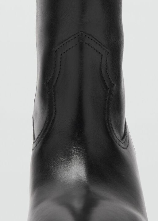 Heel leather boot