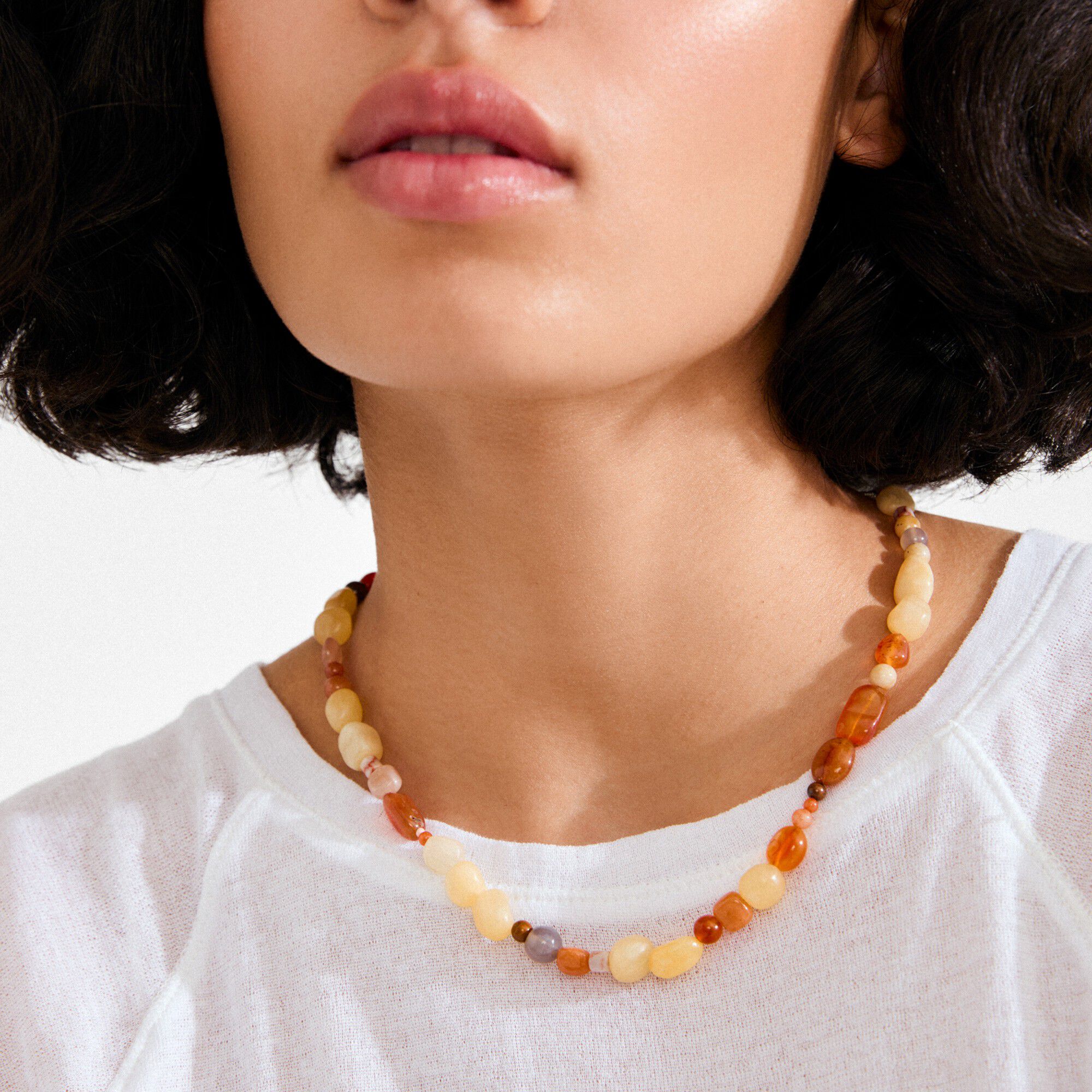 IRIS halsk&aelig;de s&oslash;lvbelagt/multi