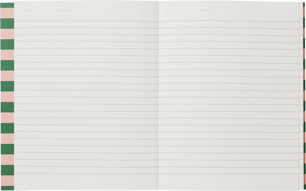 UMA Notebook, Flat-Lay - Medium, Green & Rose