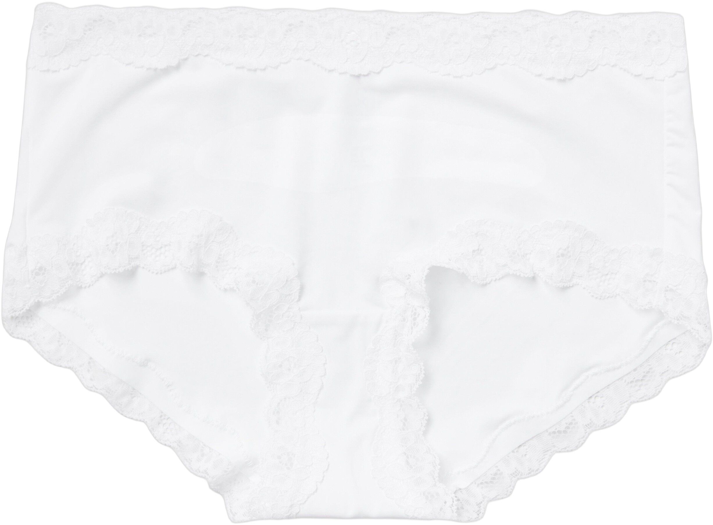 Trusser med normal talje og blondekant