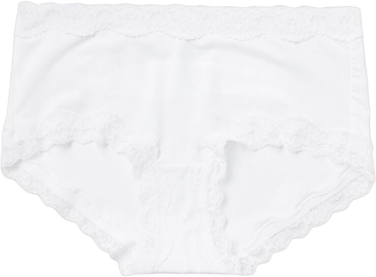 Trusser med normal talje og blondekant