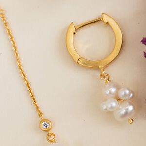 Pearl Cluster Hoop - GP