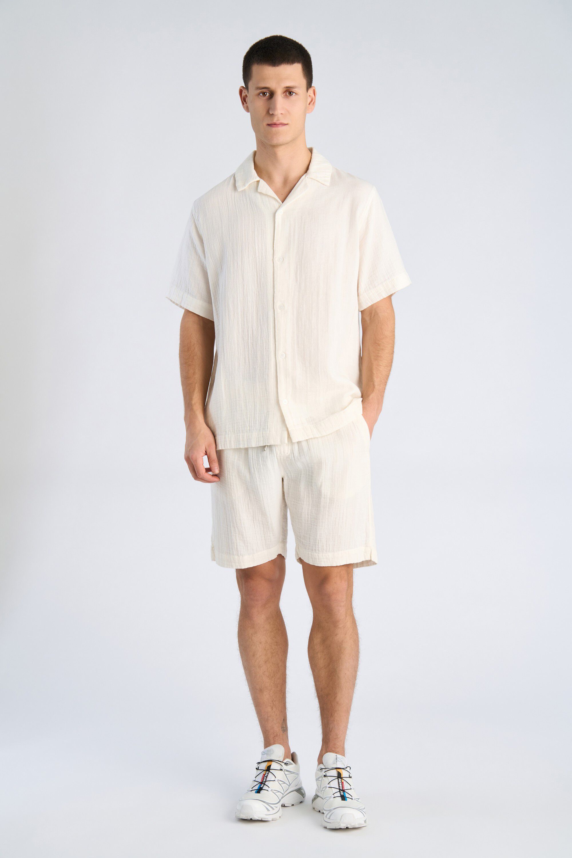 Cotton muslin shorts