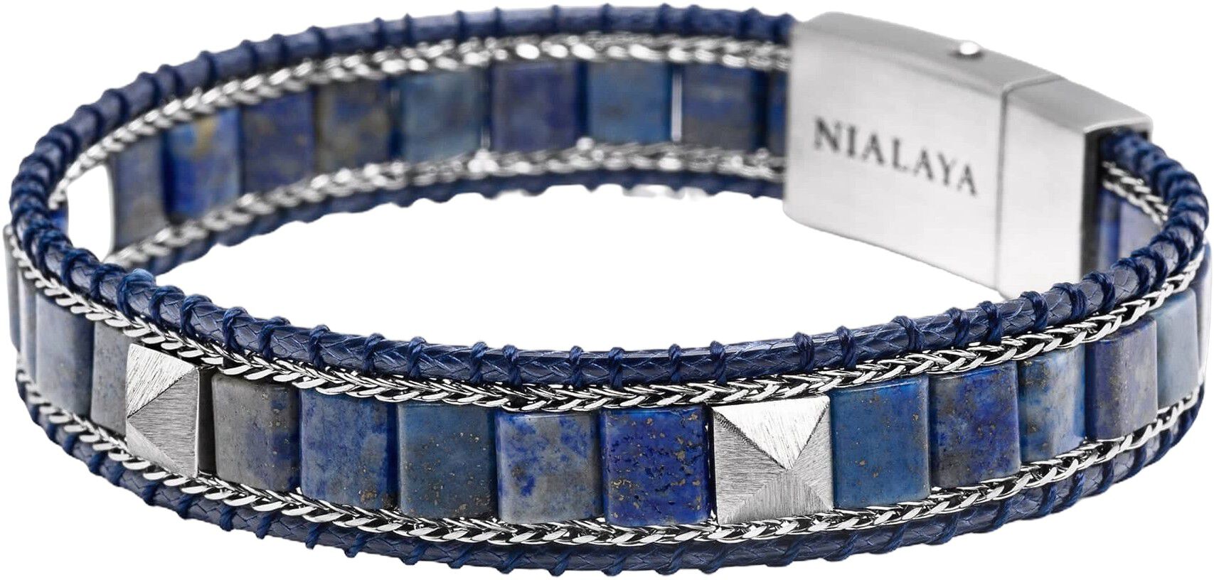 Blue Lapis Stud Bracelet