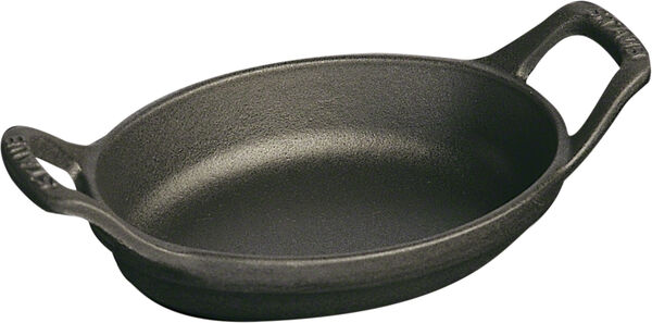 Ovnfad 15 cm Sort Oval Støbejern