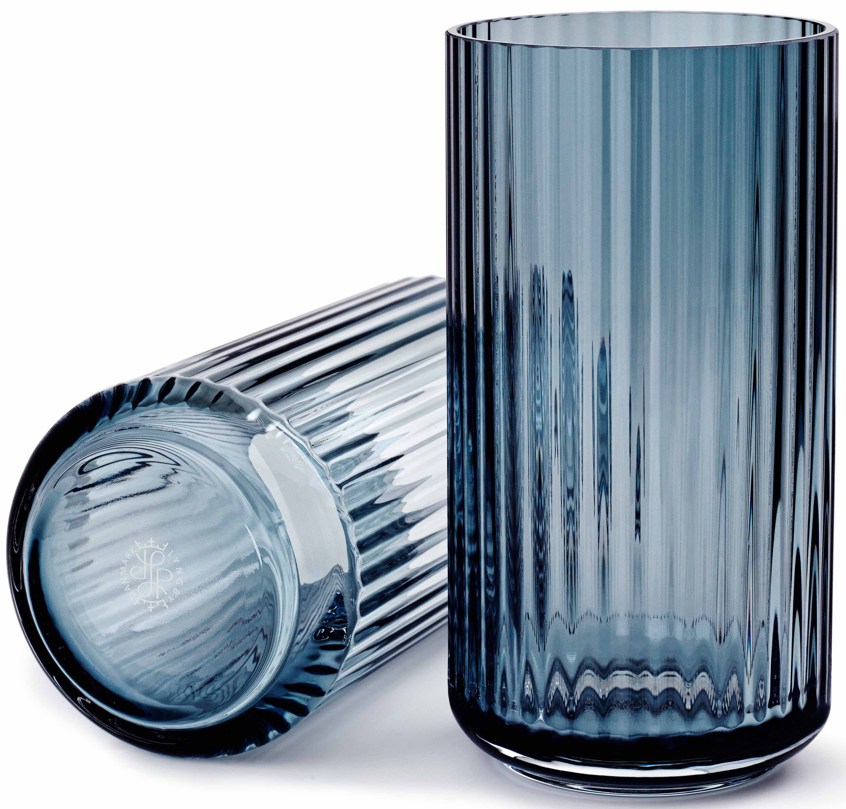 Lyngbyvasen glas bl&aring;