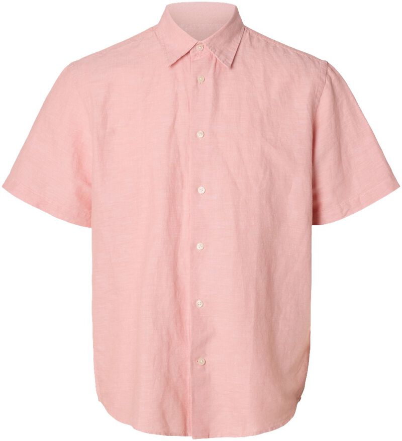 Slhregclay Linenblend Ss Shirt Cla