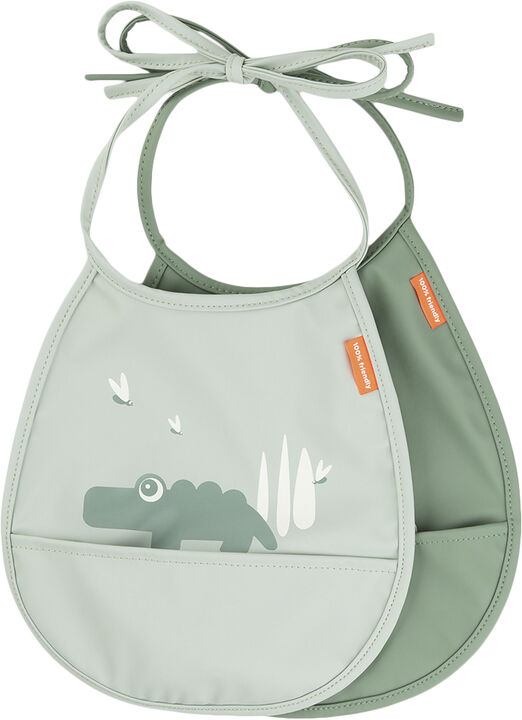 Mini hagesmæk m/lomme 2 stk. Croco Grøn