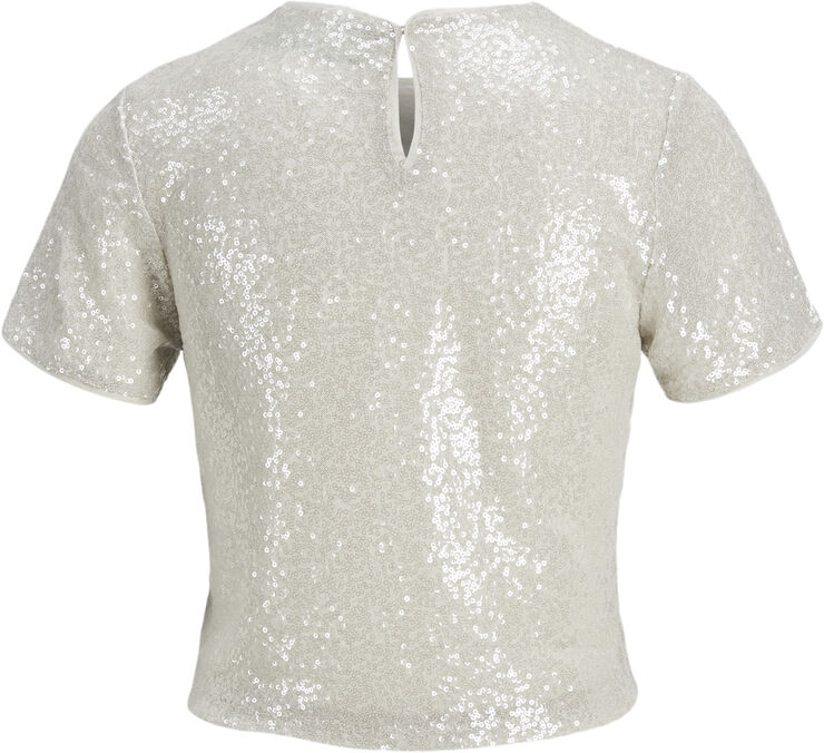 JXMIA SEQUIN SS TOP WVN