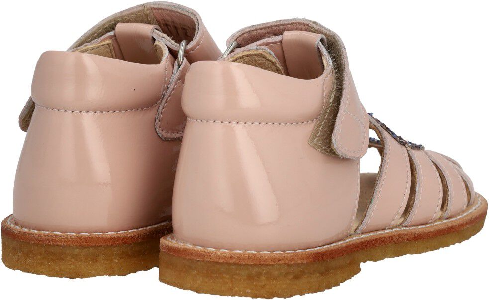 Hjertesandal med glitter og velcrolukning