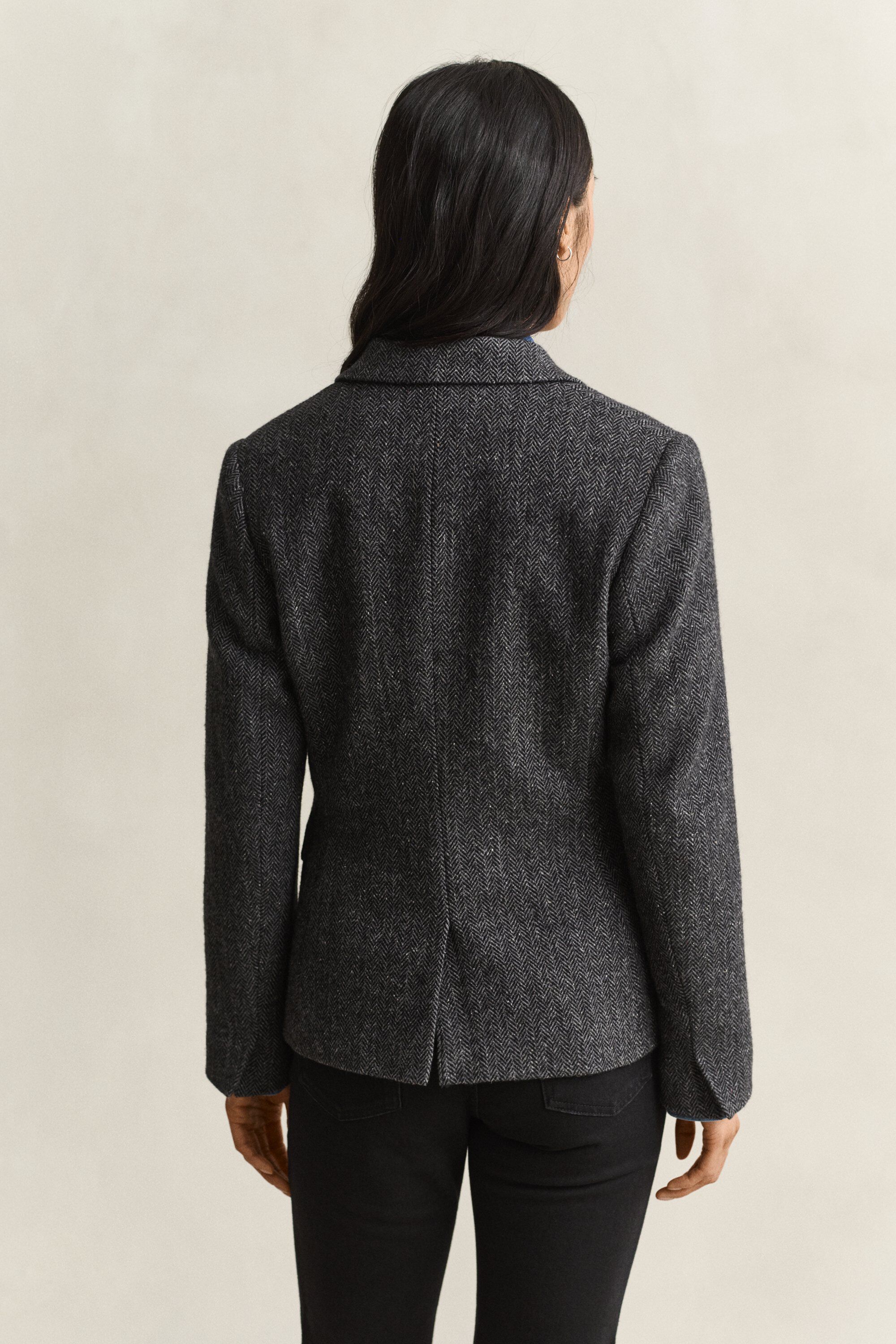 SLIM HERRINGBONE BLAZER