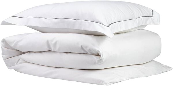 Egyptisk sengesæt 140x200 White/Grey