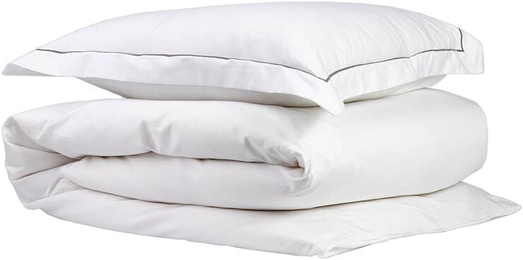 Egyptisk sengesæt 140x200 White/Grey