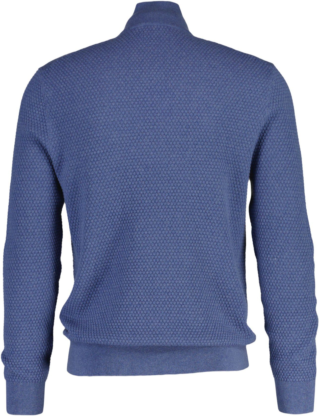 TEXTURED COTTON MERINO HALF ZIP