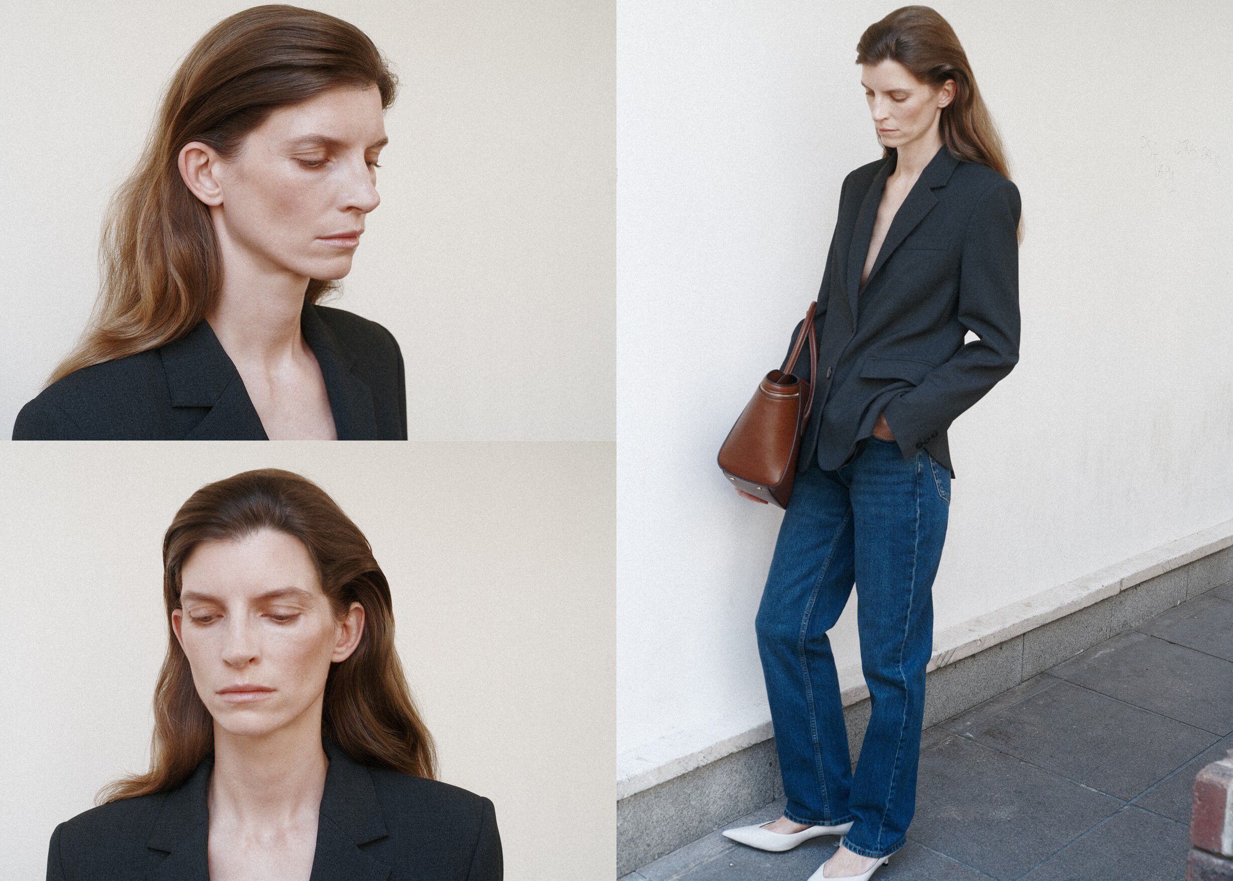 Straight-fit suit blazer