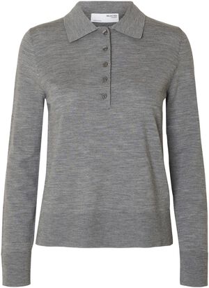 SLFTHEA LS KNIT MERINO COLLAR NECK