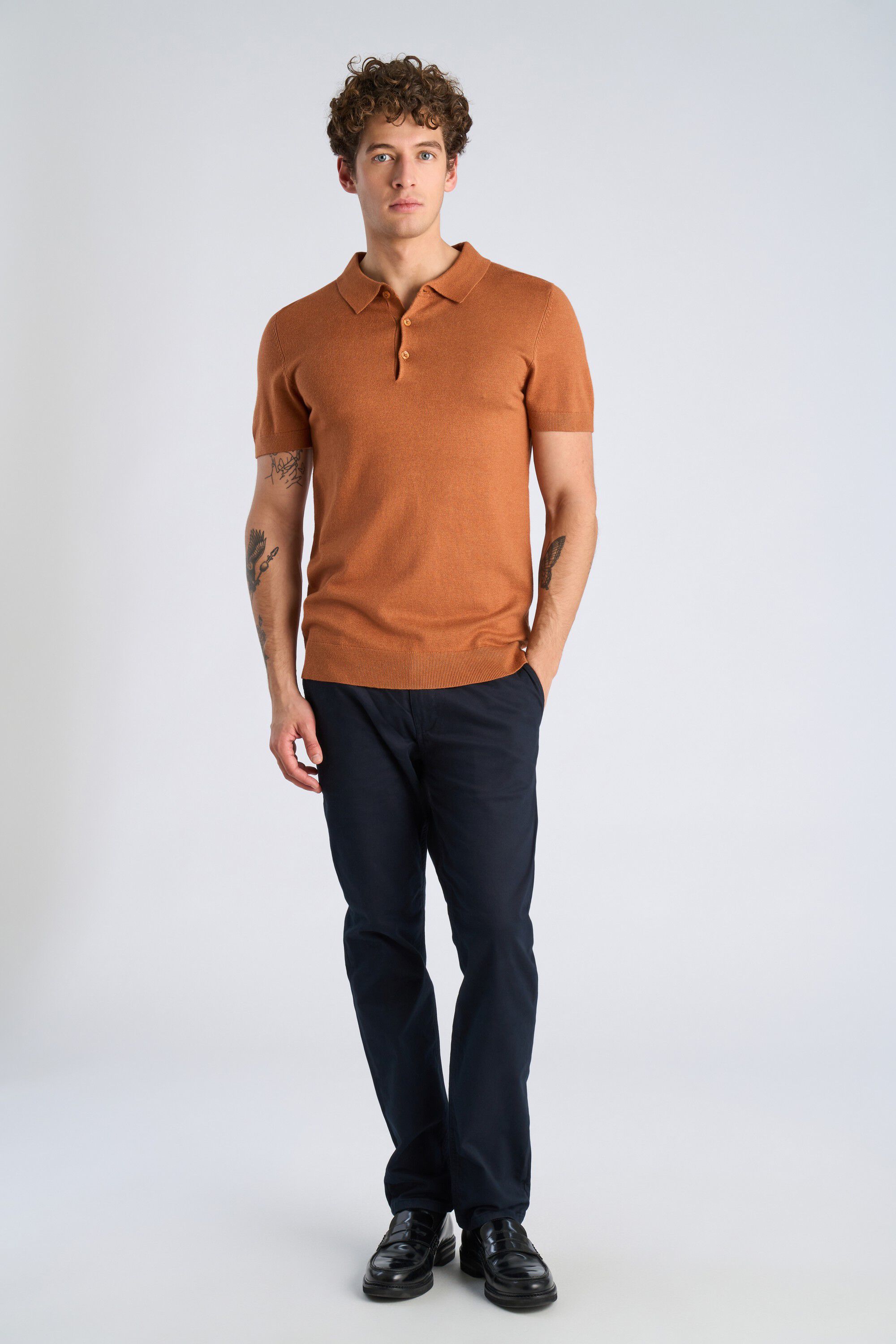 Ecovero S/S polo knit