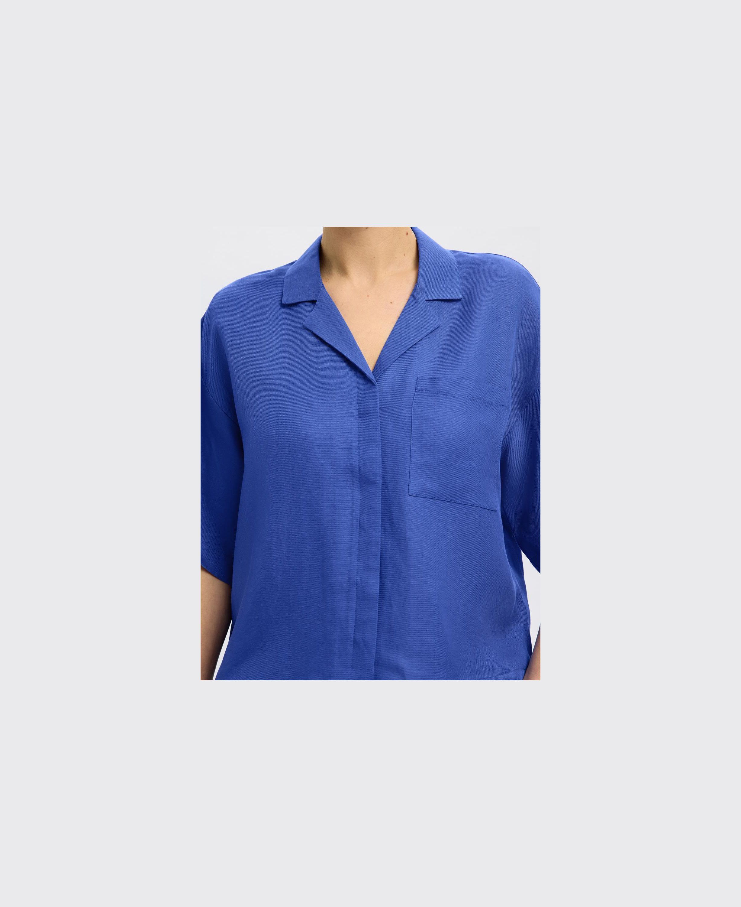 SLFLYRA 2/4 BOXY LINEN BLEND SHIRT