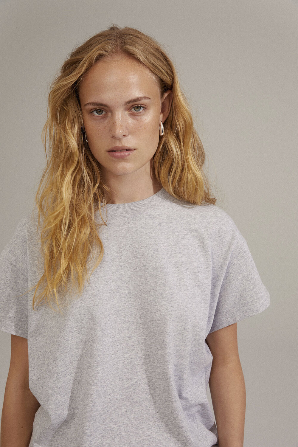 AUTUMN chunky retro hoop earrings silver-plated