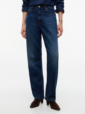 Sarah High Rise Straight Faded Jeans