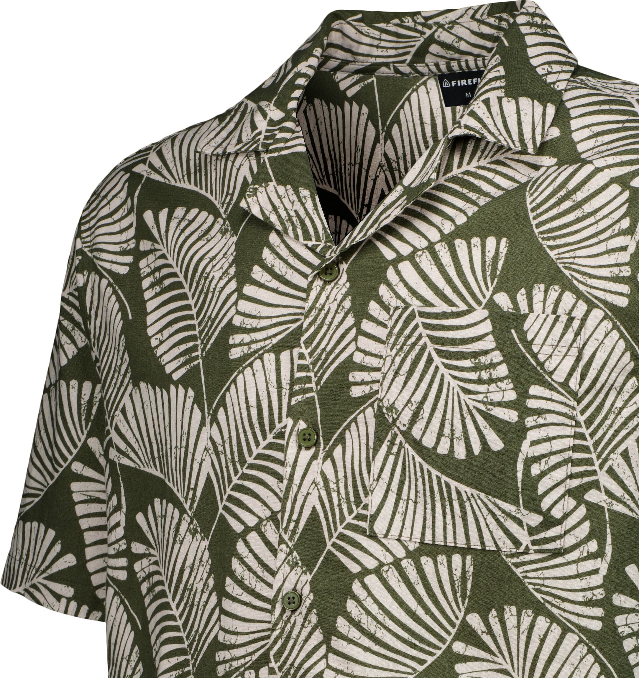 Linen Mix Printed Skjorte
