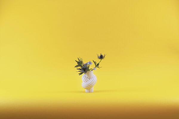 Vase 12cm, Blueberry, Node Stripes