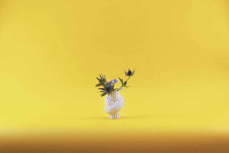 Vase 12cm, Blueberry, Node Stripes