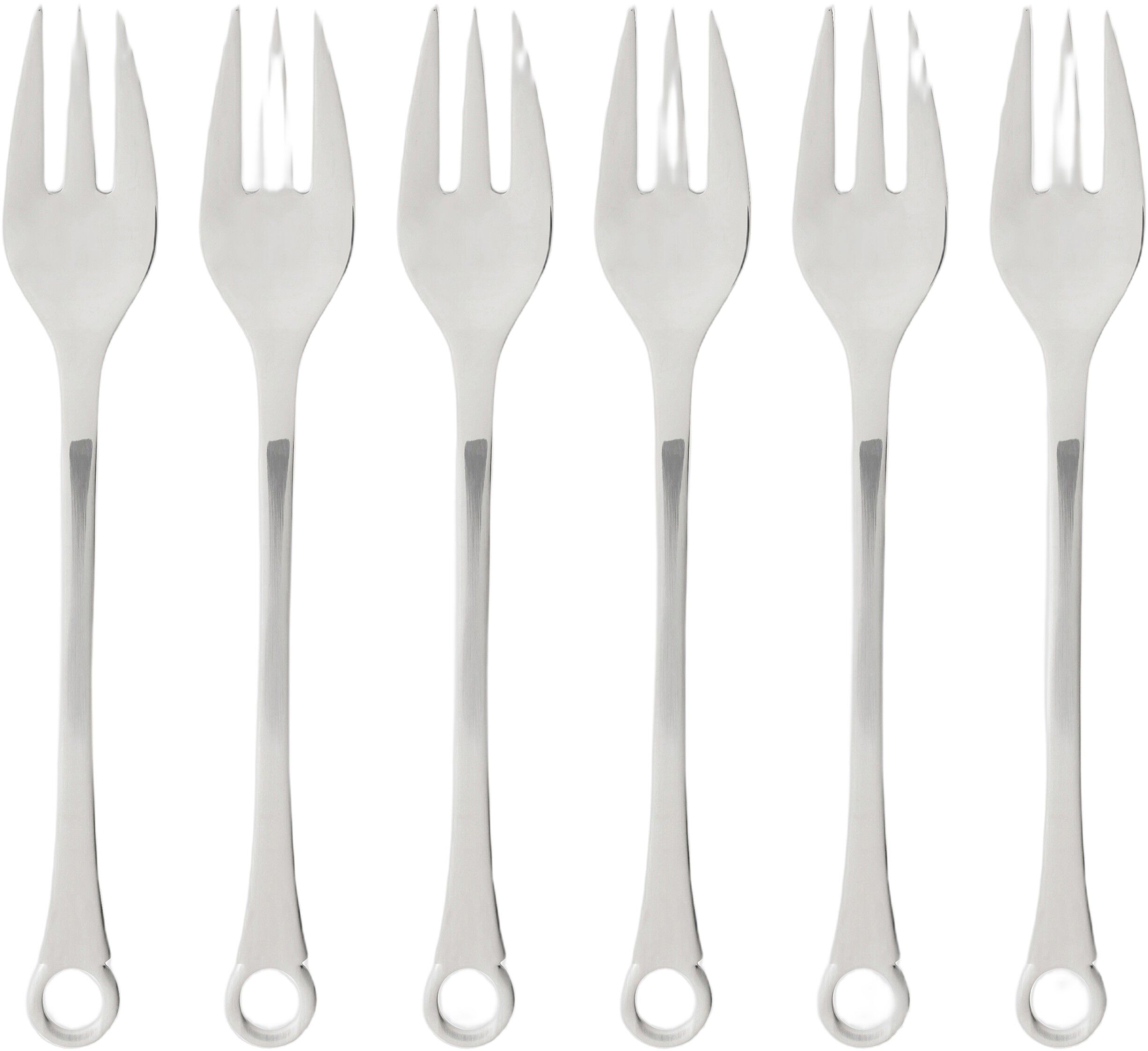 Kagegaffel Pantry 16 cm 6 stk. Mat/Blank st&aring;l