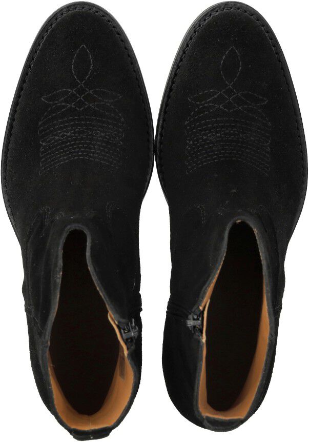 Cowboyst&oslash;vle med dekorative stiknin