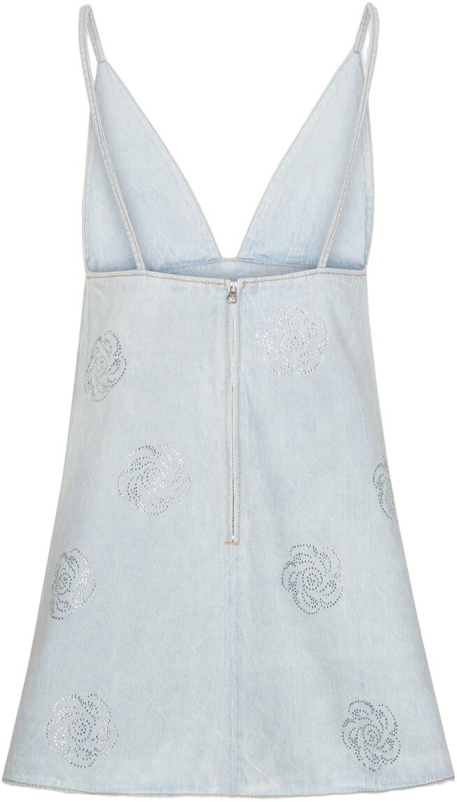 DENIM STUD MINI DRESS