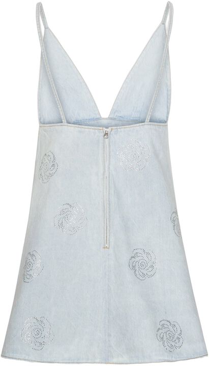DENIM STUD MINI DRESS