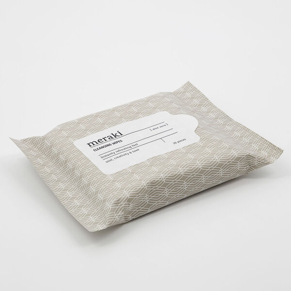 Cleansing wipes, Aloe vera, Brun/Hvid