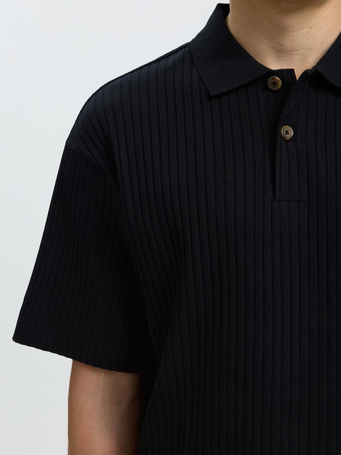 SLMRELAXSIMON RIBBED SS POLO