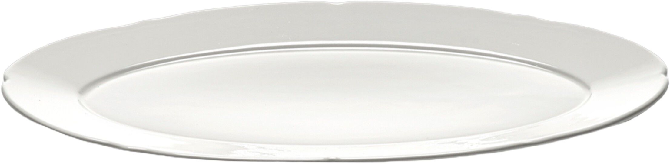 OVAL PLATE M WHITE SILHOUETTE