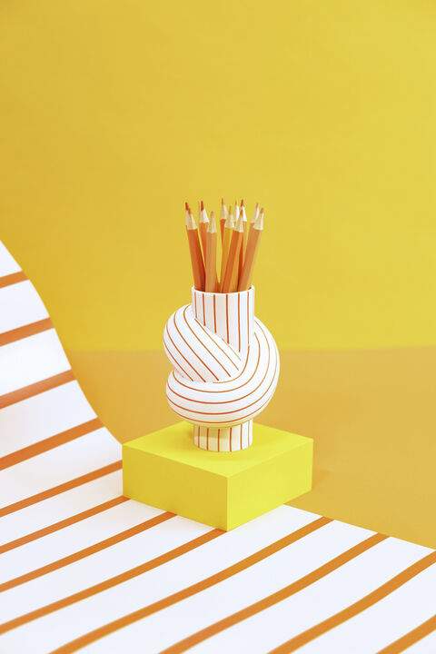 Vase 12cm, Mango, Node Stripes