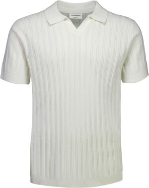 Knitted S/S v-neck polo
