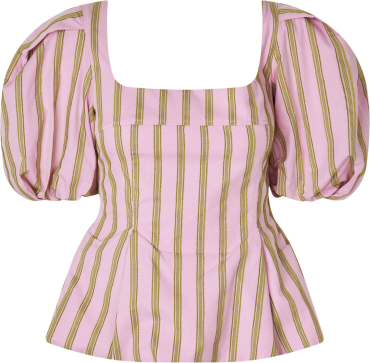 2344 Soft Jacquard Weave, Blouson Sleeve Top