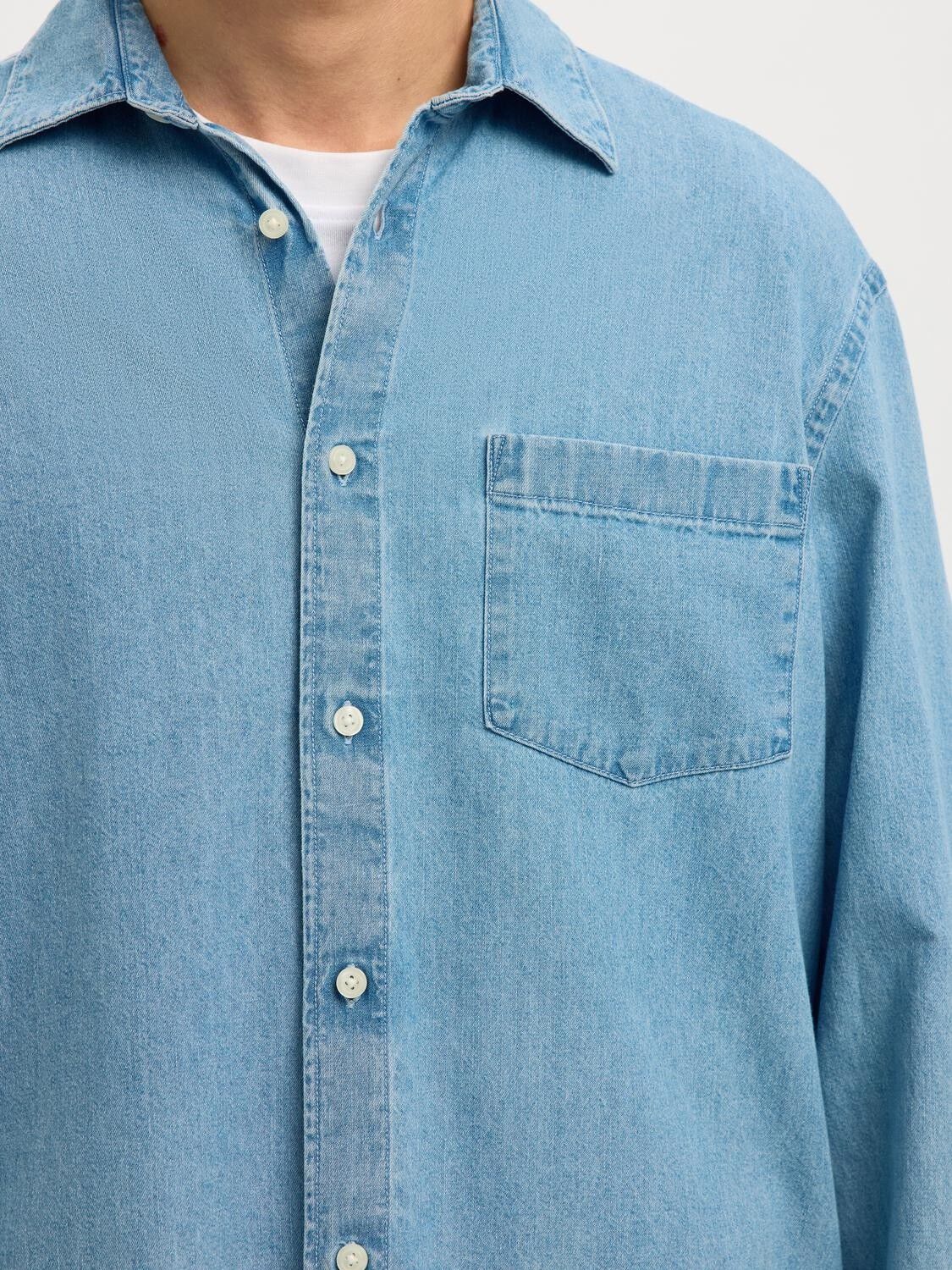 SLHREGCARLO DENIM LS SHIRT NOOS
