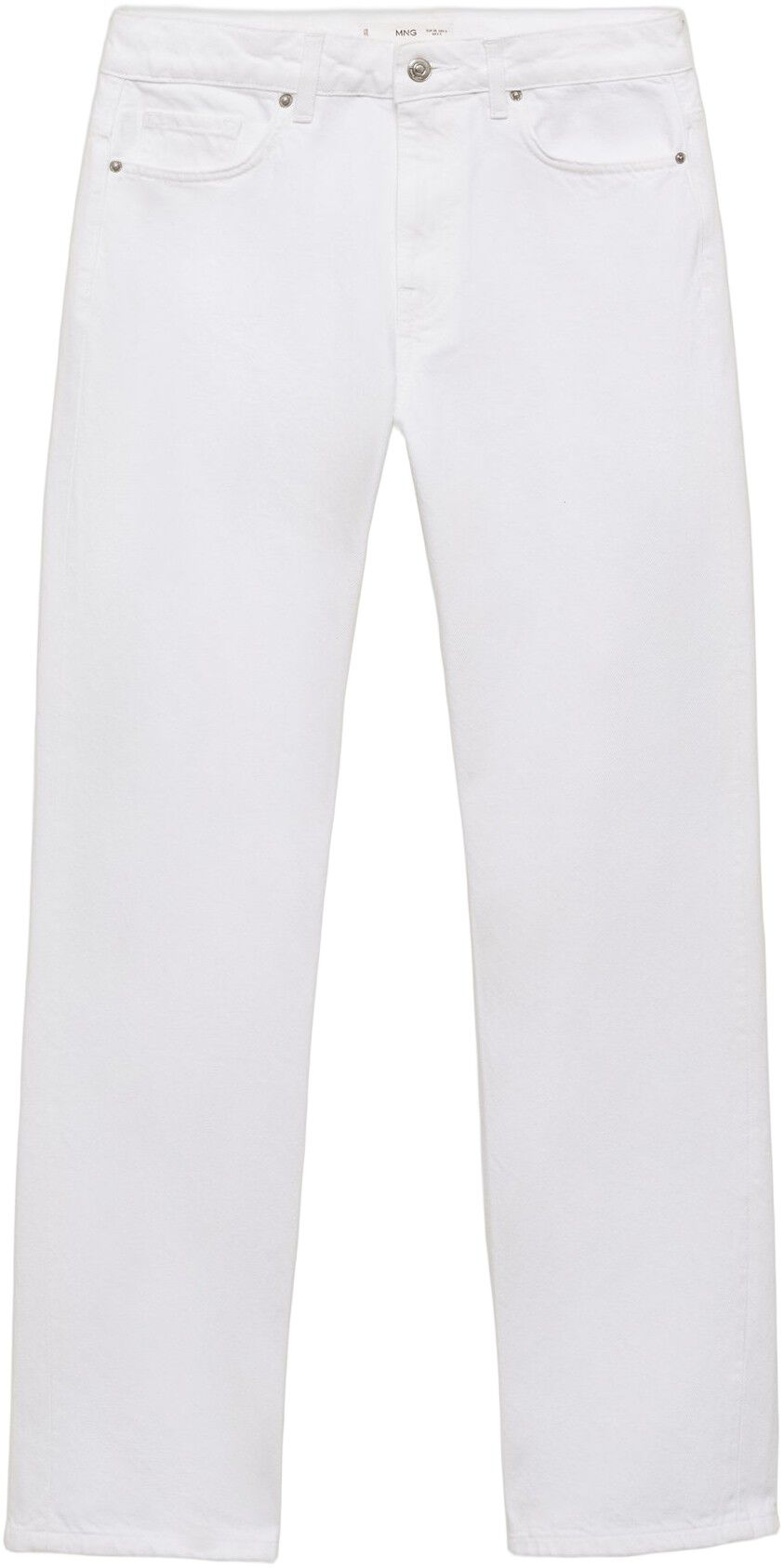 Mid-rise straight jeans